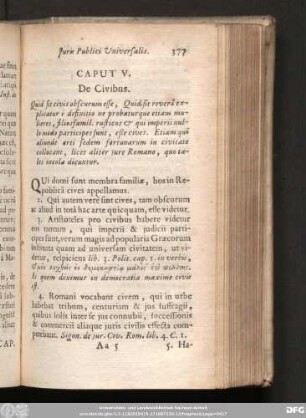Caput V. De Civibus.