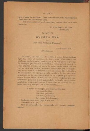 Eterna Eva - (Conclusión) : (Del libro "Odor di Femina") - A Pedro-Emilio Coll