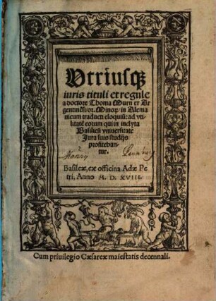 Utriusque Iuris Tituli et regulae