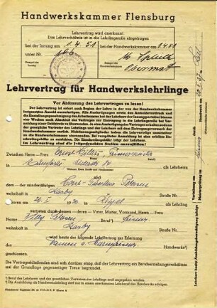 LEHRVERTRAG HILLER - PETERSEN