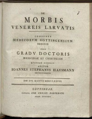 De Morbis Venereis Larvatis