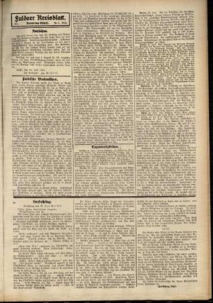 Zweite Ausgabe vom Samstag, den 26. Juli 1913.