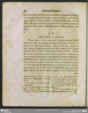 §. IX. Idque Recessibus est confirmatum