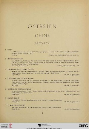 Ostasien, China (Nr. 1-49)