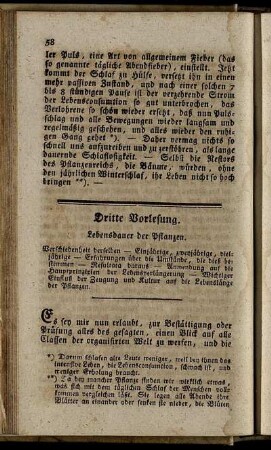 Dritte Vorlesung. Lebensdauer der Pflanzen.
