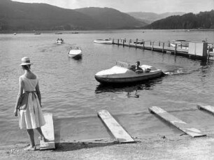 Der Titisee im südlichen Schwarzwald. Bootsverleih