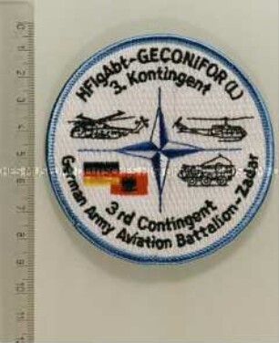 Ärmelabzeichen der Bundeswehr für die Heeres-Flieger-Abteilung GECONIFOR (L), 3. Kontingent
