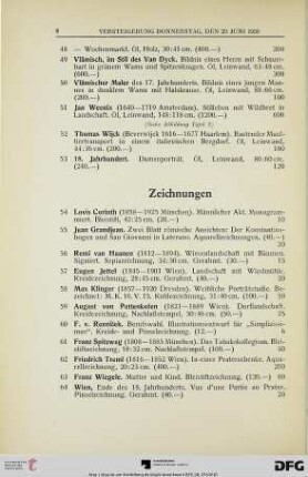 Zeichnungen (Nr. 54-70)