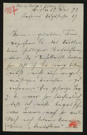 Brief an Toni Petersen : 29.05.1893