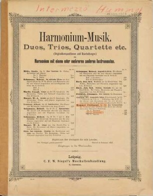 Drei Fantasiestücke für Violoncell (oder Bratsche oder Horn) mit Harmonium- oder Pianoforte-Begleitung : op. 56, No. 2. Intermezzo