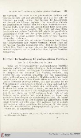 21: Der Fehler der Verzeichnung bei photographischen Objektiven