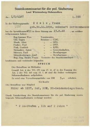 Edele, Franz