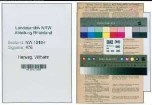 Entnazifizierung Wilhelm Herweg , geb. 12.03.1890 (Schreiner)