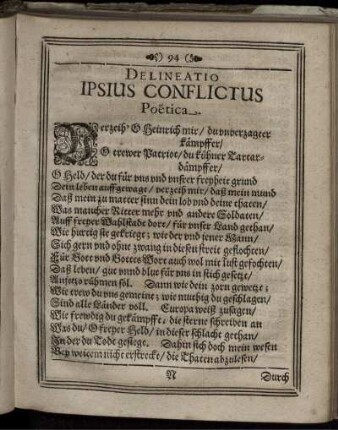 Delineatio Ipsius Conflictus Poetica