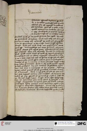 Aristoteles, Rhetorica, in der Übers. v. Guilelmus de Moerbeka