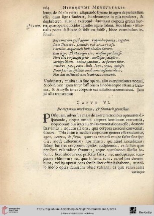 Caput. VI.: De corporum morborum, & sanitatis generibus