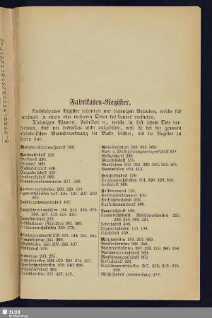 Fabrikaten-Register