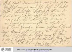 Postkarte vom 21.11.1905