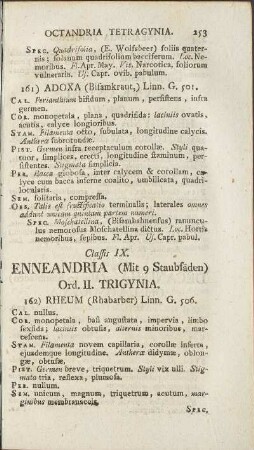 Classis IX. Enneandria