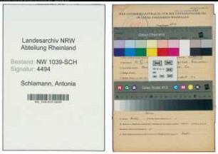 Entnazifizierung Antonia Schlamann , geb. 13.06.1915 (Lehrerin)