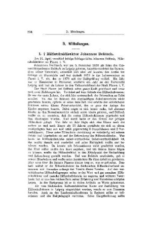 Nachruf : Hilfsschuldirektor Johannes Delitsch ; [Mitteilungen]