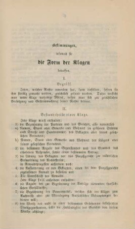 II. Bestandtheile einer Klage.
