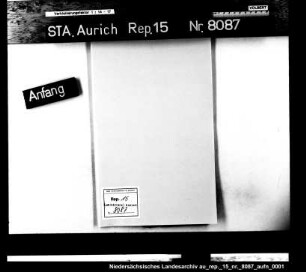 Die Ausführung der Deich- und Sielordnung hinsichtlich der Aufstellung der Deich- und Sielrollen: Amt Emden