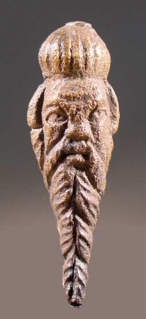 Silenskopf. Fragment eines römischen Truhenhenkels