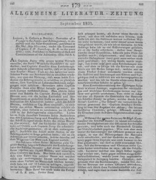 Beechey, F. W.: Narrative of a voyage to the pacific and Beering's Strait, to co-operate with the polar expeditions. London: Colburn & Bentley
