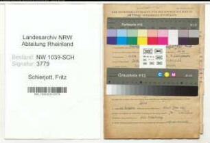 Entnazifizierung Fritz Schierjott , geb. 17.05.1903 (Lehrer)