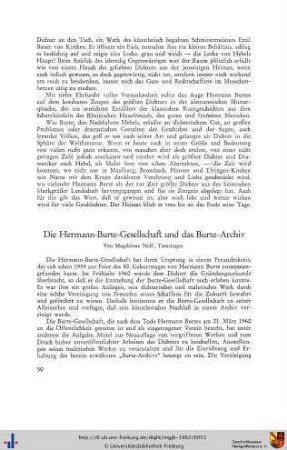 Die Hermann-Burte-Gesellschaft und das Burte-Archiv