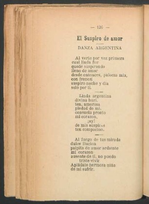 El suspiro de amor : Danza argentina