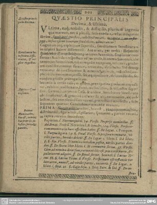 Quaestio Principalis Decima & Ultima