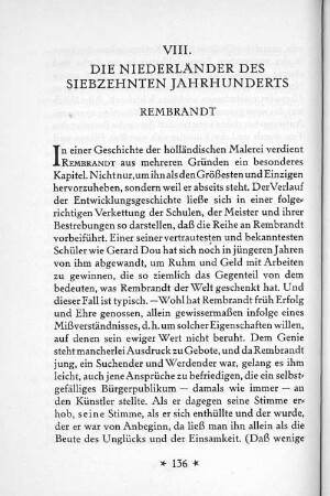 VIII. Die Niederländer des siebzehnten Jahrhunderts Rembrandt