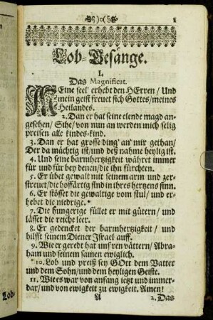 Lob- Gesänge.