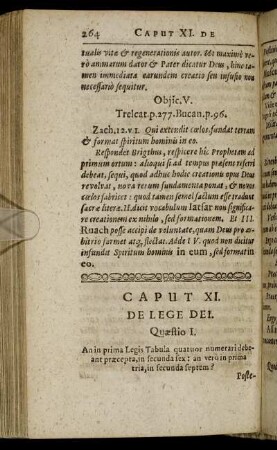 Caput XI. De Lege Dei.