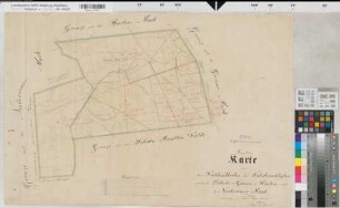 Delecke - Günne (Möhnesee), Neheim-Hüsten  Niedereimer (Arnsberg), Teilung der Waldanteile der Wahrberechtigten aus der Delecker, Günner, Hüstener und Niedereimer Mark, Brouillonkarte