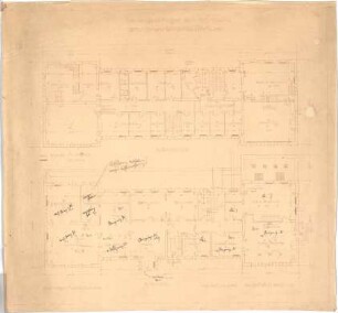 Billing, Hermann; Singen; Krankenhaus - Wirtschaftsgebäude (Grundriss EG; Grundriss 1. OG)