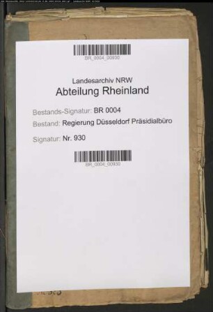 Personal-, Bau- und Organisationsangelegenheiten des Arresthauses in Düsseldorf