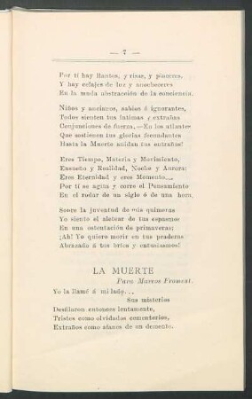 La muerte : Para Marcos Froment