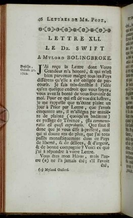 Lettre XLI. - Lettre XLVIII.