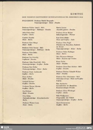 Komitee der vierten deutschen Kunstausstellung Dresden 1958 [Veranstalter]