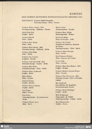 Komitee der vierten deutschen Kunstausstellung Dresden 1958 [Veranstalter]