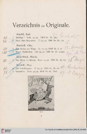Verzeichnis der Originale (Nr. 1-348)
