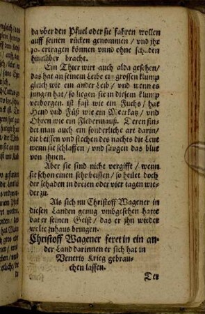 Christoff Wagener feret in ein ander Land ...