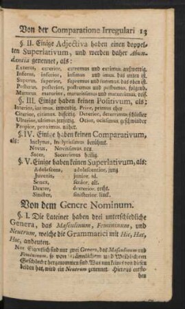 Von dem Genere Nominum.