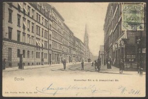 Ansichtskarte "Wasserthor Str. a. d. Alexandrinen Str."