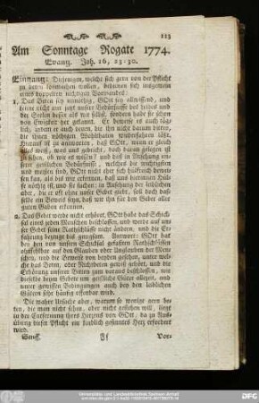Am Sonntage Rogate 1774. Evang. Joh. 16, 23 - 30.