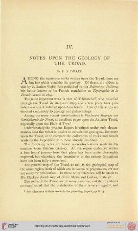 Appendix IV. Notes upon th Geology of the Troad (Joseph S. Diller)