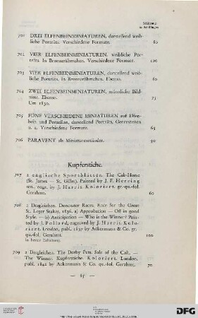 Kupferstiche (Nr. 707-716)